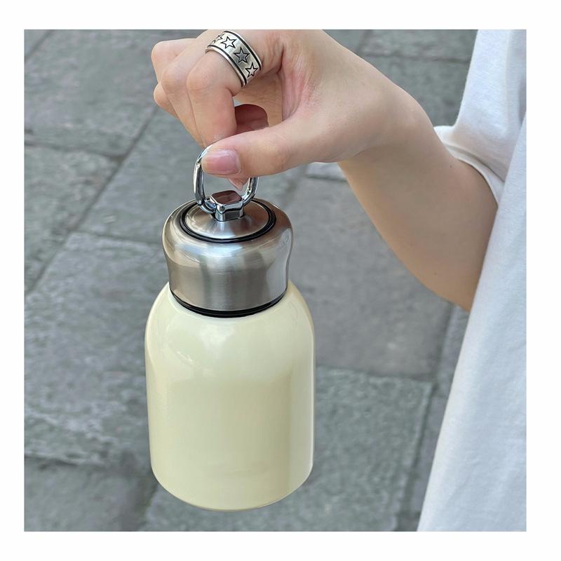 Креативные мини-пухлые термосы из нержавеющей стали, портативные кольца, портативные высококачественные студенческие чашки для пар.