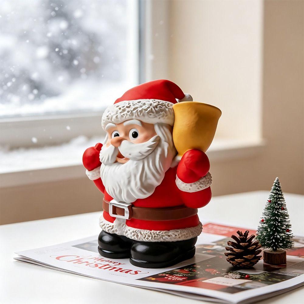 3D Bearded Santa Claus Silicone Chocolate Mold Opened Top Baking Mold  Holiday Tabletop Display