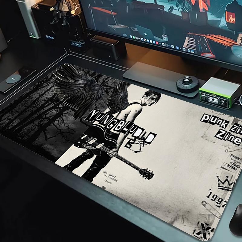 YUNGBLUD Mouse Pad Large Gaming Table Cushion Non-slip Laptop Tablet Big Mousepad XXL Mat Mini PC Playmat With Lock edge_xia