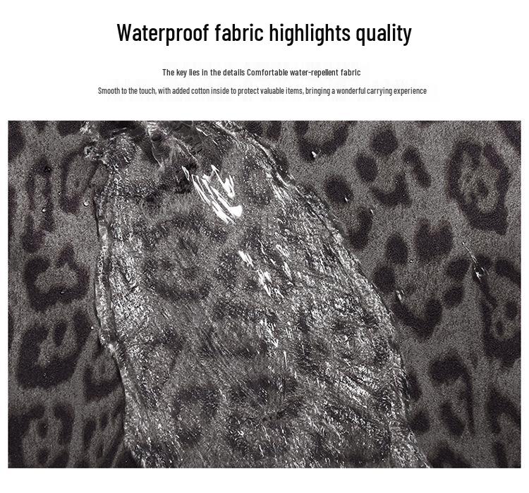 Leopard Print Women's Backpack - Large Capacity Autumn/Winter Bookbag for Students