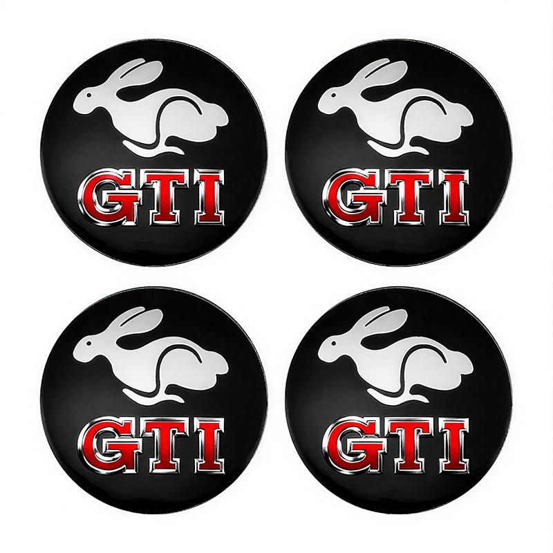 VW Car Accessories Wheel Center Cover Stickers Hub Cap Sticker Tire Valve For VW GTI Polo Passat Golf Tiguan Jetta T-ROC BeetleZF3