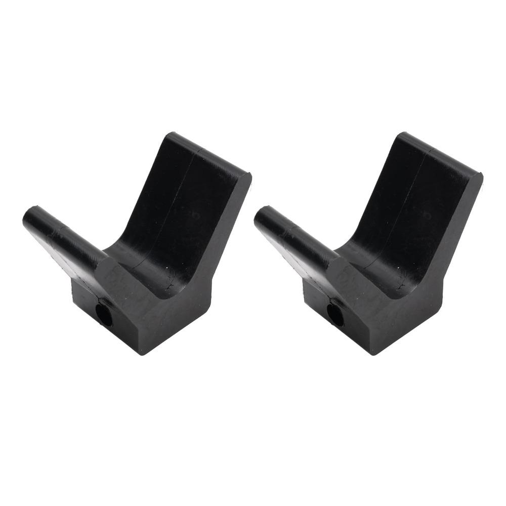 2PCS Rubber Trailer Boat Bow Stop 2 in Bow Stop Block Durable V Block Bow Stop Trailer Mounting