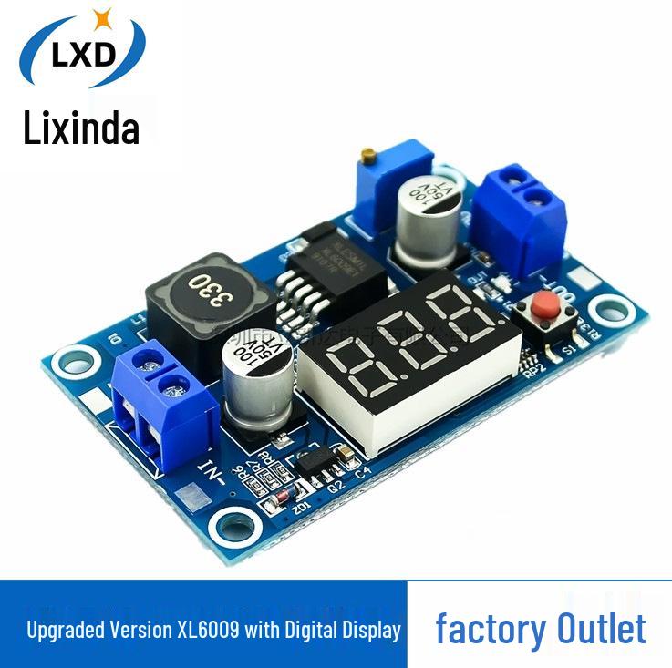 Регулируемый повышающий DC-DC модуль XL6009 5-40В 4А с цифровым дисплеем