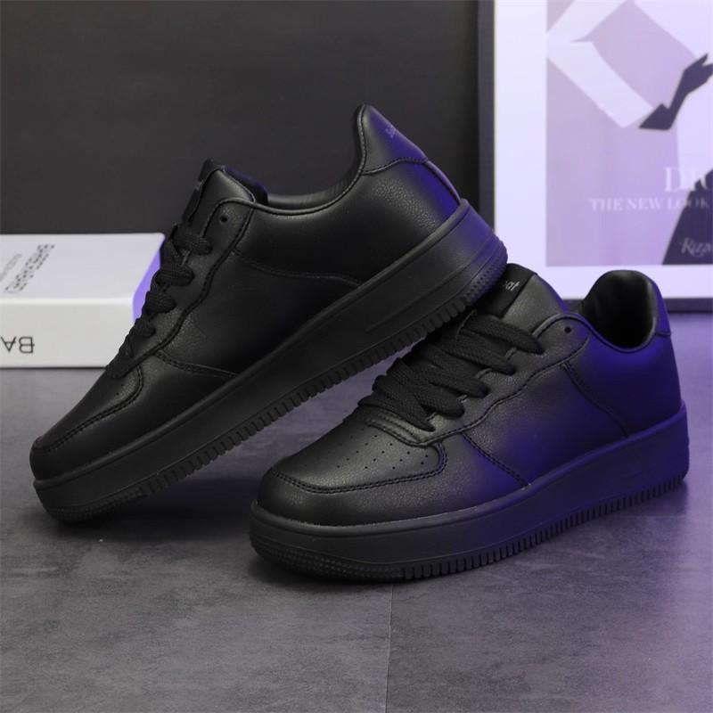 Черные туфли кеды мужские и женские весна и осень 2025 новые на толстой подошве увеличивающие рост белые туфли спортивные и повседневные одинарные туфли модные мужские