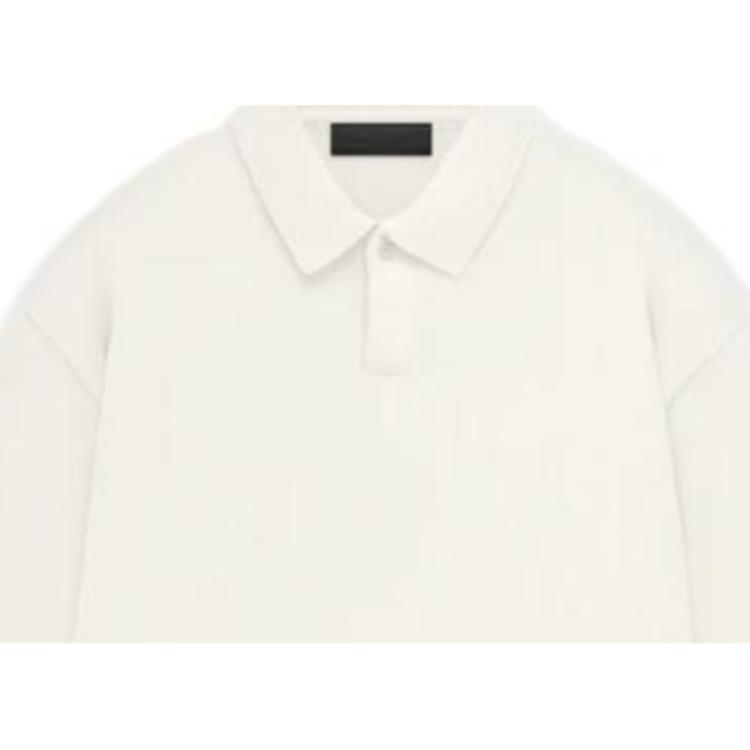 Fear of God Essentials Вязаный поло Cloud Dancer Мужские топы Кремовый 192BT232181F