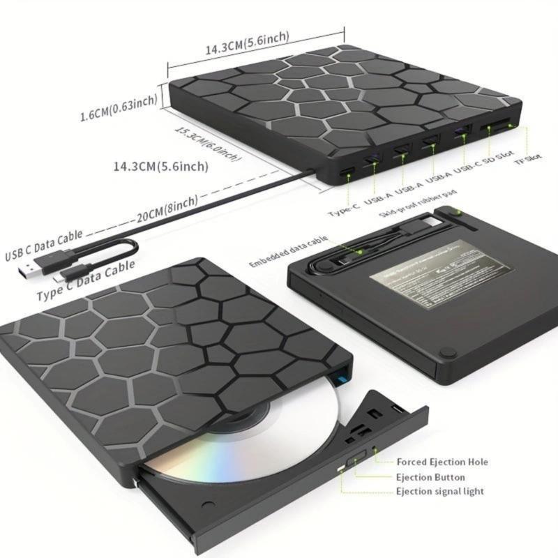 Многофункциональные USB 3.0 Type C приводы для записи дисков для офисного или дорожного использования, для мультимедийных развлечений, для профессионального использования