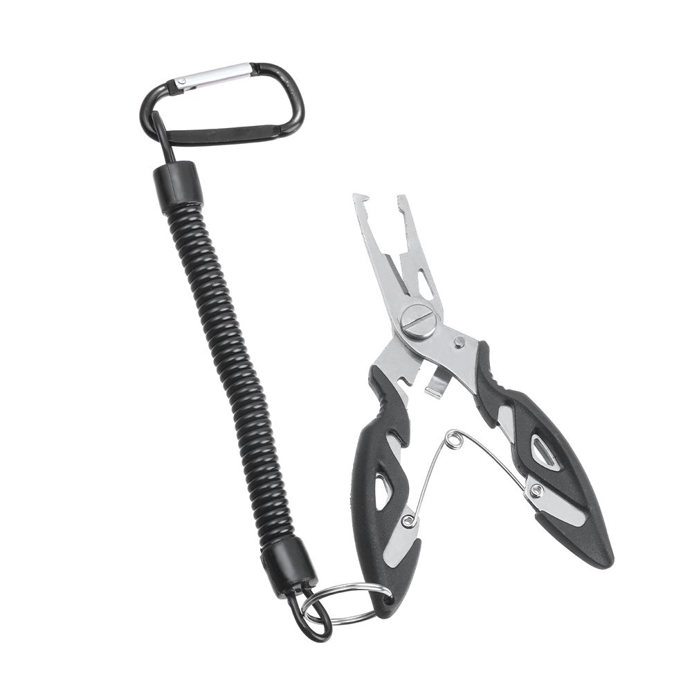 with Lanyard Plastic Handle Hook Removers Stainless Steel Scissor Bait Line Cutter Fishing Pliers
