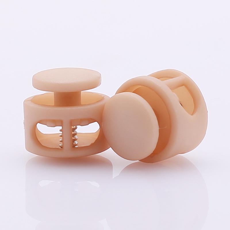 Colorful Elastic Double-Hole Spring Stopper for Shoelaces & Nylon Bags