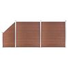 WPC Fence Set - VIDAXL - 446 X 186 Cm - Brown - Rot-resistant - Easy To Assemble