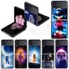 Роскошный чехол для Samsung Galaxy Z Flip 4 3 5G, черные жесткие чехлы для телефонов из ПК, модная задняя крышка ZFlip Funda Cool Lonely Astronaut Capa