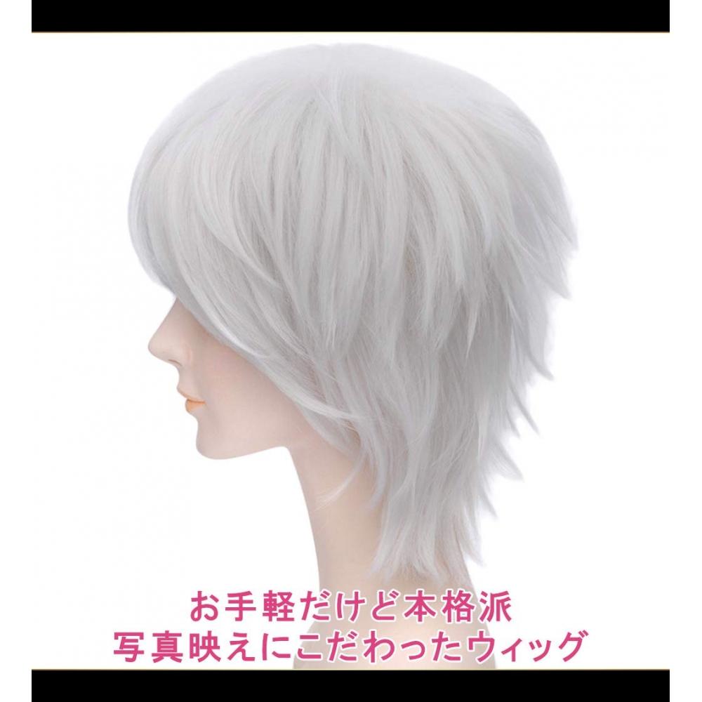 CaseEden Парик для косплея IDOLiSH7 Sougo Osaka Tokyo Ghoul Ken Kaneki Shiro Kaneki A Certain Magical Index One Way Short Silver White Silver White White Me