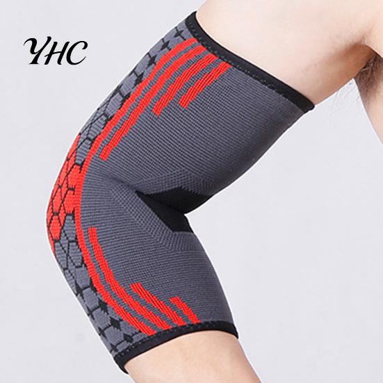 Arm Protector 1Pc Elbow Guard Knitting Compression Breathable Shock Absorption High Stretchy Brace Protection Thin Sports Sleeve for Support