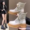 Women's Platform Boots Platform Retro Cowboy Canvas British Breathable Boots