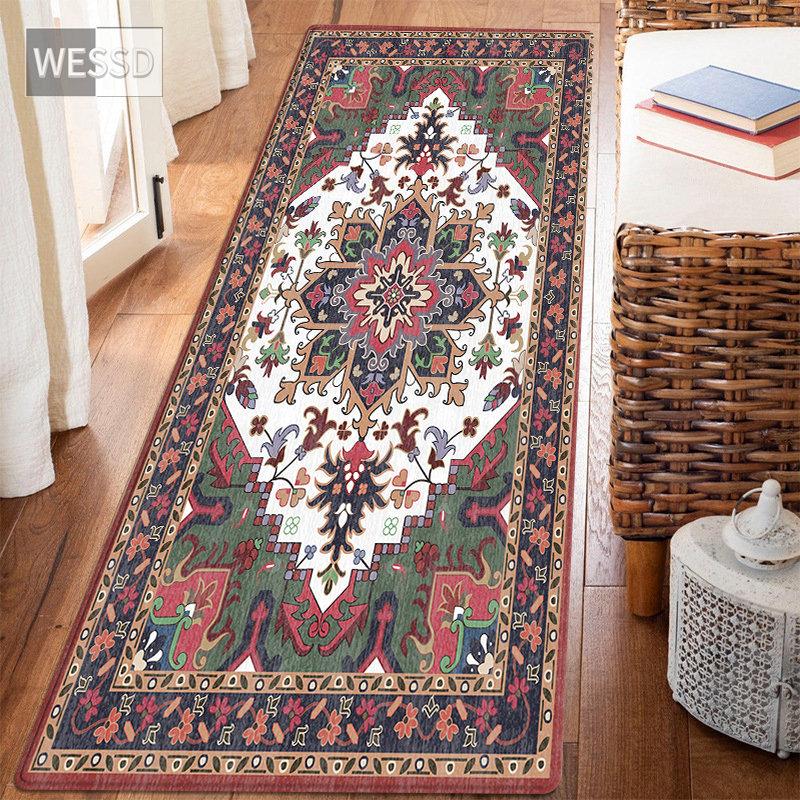 Ретро ковер с персидским принтом для спальни в этническом стиле, кухонный коврик, нескользящий ковер в стиле бохо, Runenr, коврик для прихожей, ковер для гостиной, Марокко
