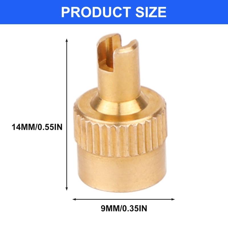 Комплект из 8 премиальных латунных колпачков для вентилей шин, герметичная конструкция, универсальные, аксессуары для шин автомобиля и мотоцикла, простая установка