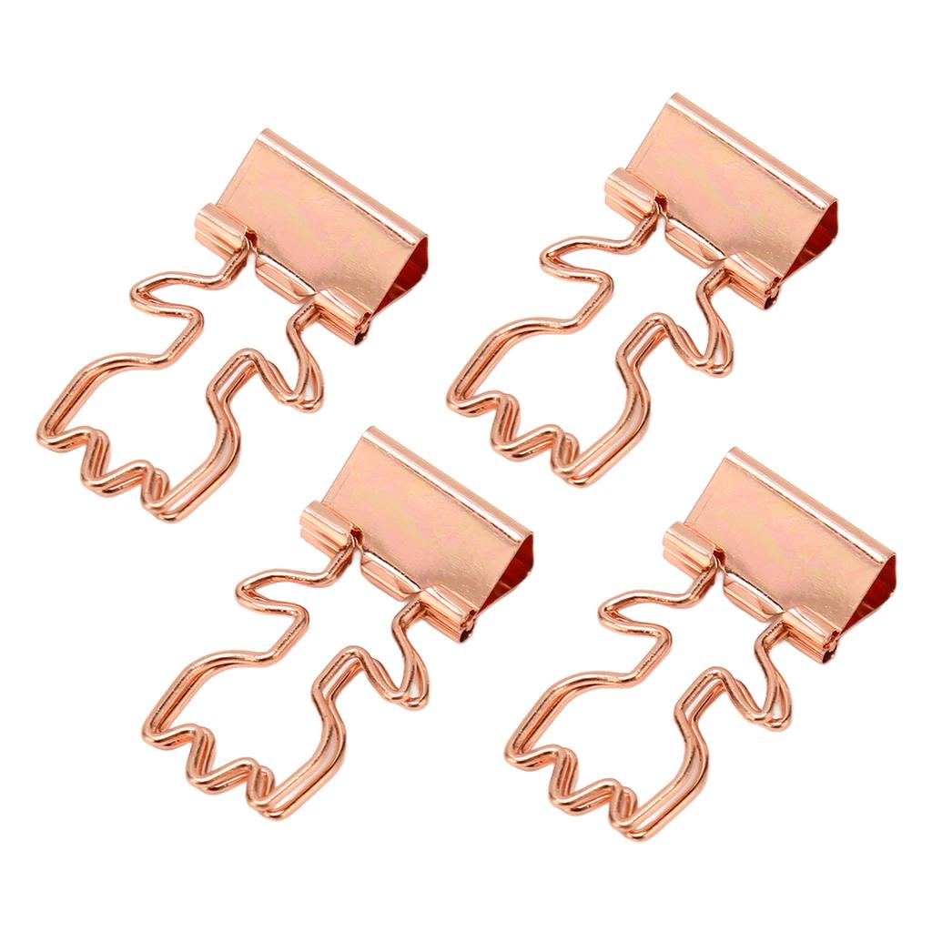 100 шт. золотые полые скрепки с длинным хвостом, красивые полые канцелярские моллюски в форме цветка