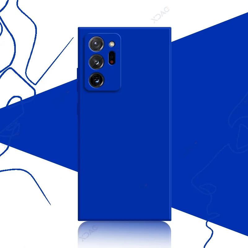 Милые модные чехлы для Samsung Galaxy Note 9 10 20 Plus Ultra SamsungNote20Ultra 5G 360 Soft Square Liquid Silicone Shield