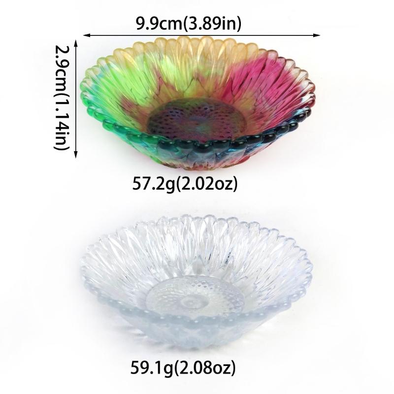 Flower Storage Tray Silicone Mold Storage Box Crystal Epoxy Resin Casting Molds Jewelry Tray Gypsum Mold Home Decor