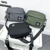 Compact Shoulder Bag For Daily Use Sleek Design Unisex Synthetic Leather Black Gray Military Green 18x14x6cm