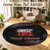 Round Rug Custom NameNissan GT-R Pattern Non Slip Carpet Home Floor Decor