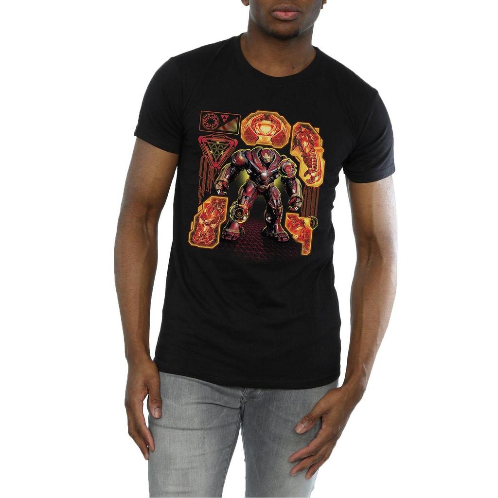 Marvel Mens Avengers Infinity War Hulkbuster Blueprint T-Shirt