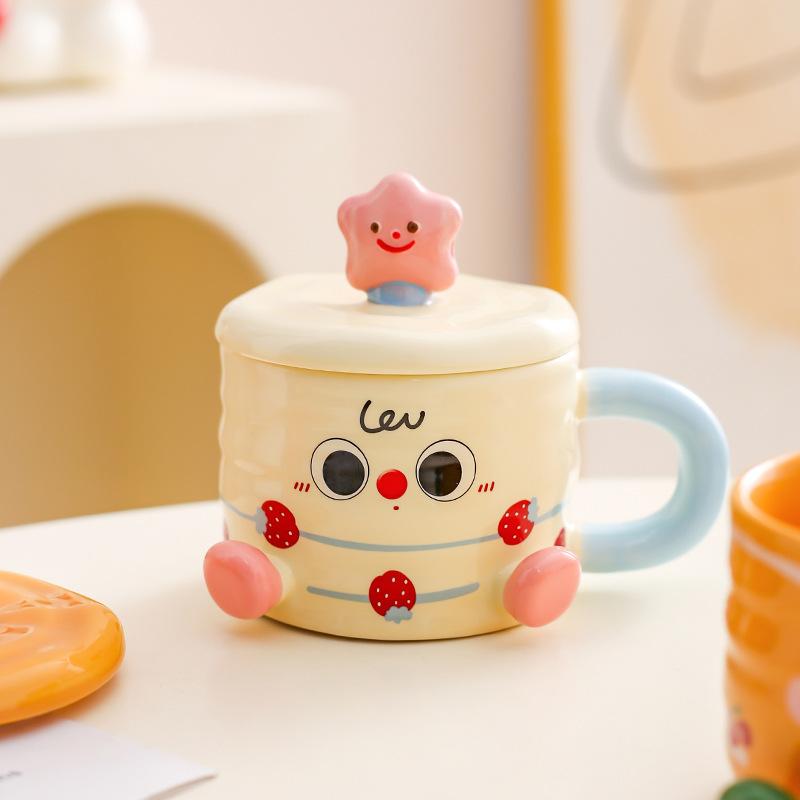 Креативная милая кукольная керамическая кружка, чашка для воды, подарок, парная чашка, кофейная чашка, чашка для молока, чашка для завтрака