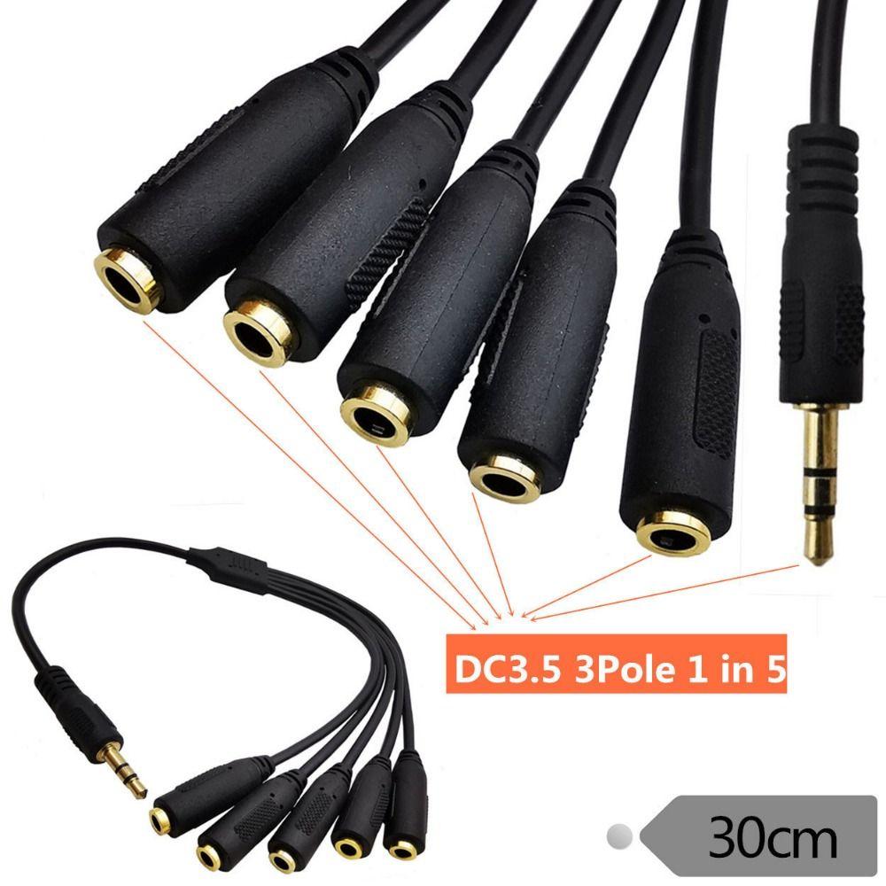 3.5mm Jack 3.5mm Aux Splitter Audio Cable 3.5mm 1/8 TRS Male HUB Splitter Audio Cable MP3 Speaker