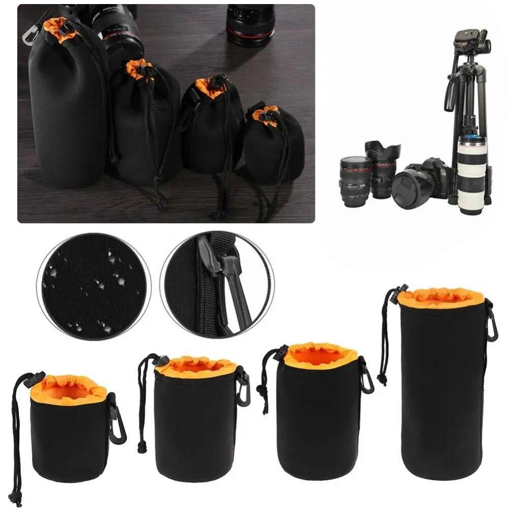 Plush Camera Lens Pouch Bag Neoprene Waterproof Lens Bag Soft Neoprene Lens Bag Digital SLR Camera