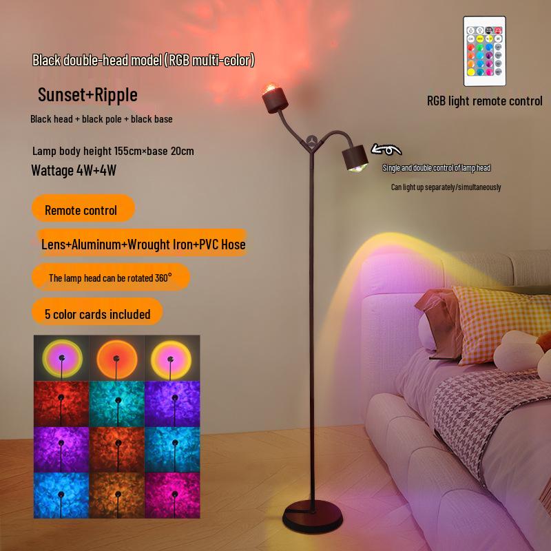 Dual-Head Sunset Ripple Light - Atmosphere & Decor for Bedrooms and Live Rooms