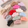Winter Plush Square Hair Claw for Women Korean Elegant Acrylic Hairpins Faux Fur Hair Clip Girls Barrette Crab Hair Accessories
