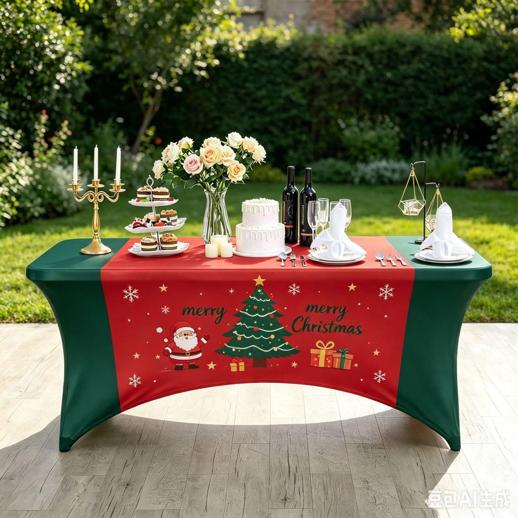 1pcs Christmas Home Decoration Tablecloth Cover Milk Silk Tablecloths Restaurant All Inclusive High Elasticity Table Cloth Mat