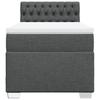 Box Spring Bed with Mattress Dark Gray 90x190 cm Fabric