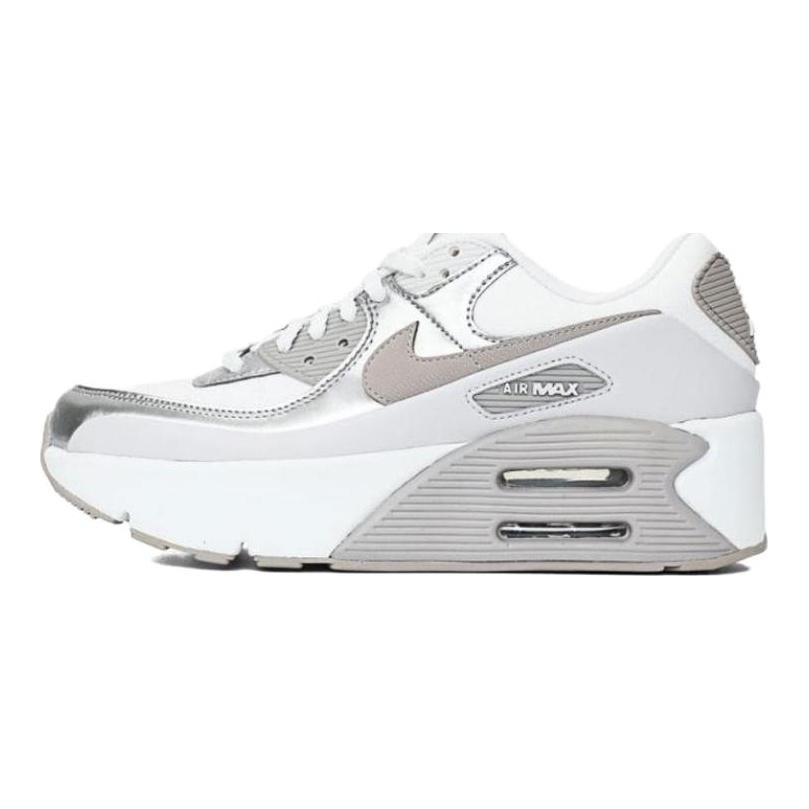 Nike Женские кроссовки Air Max 90 LV8 Summit White Vast Grey Metallic Platinum College Grey Повседневная обувь IB0170-101