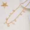 Shell Starfish Waist Chain Adjustable Beads Belly Chain Elegant Imitation Pearl Body Chain  Party