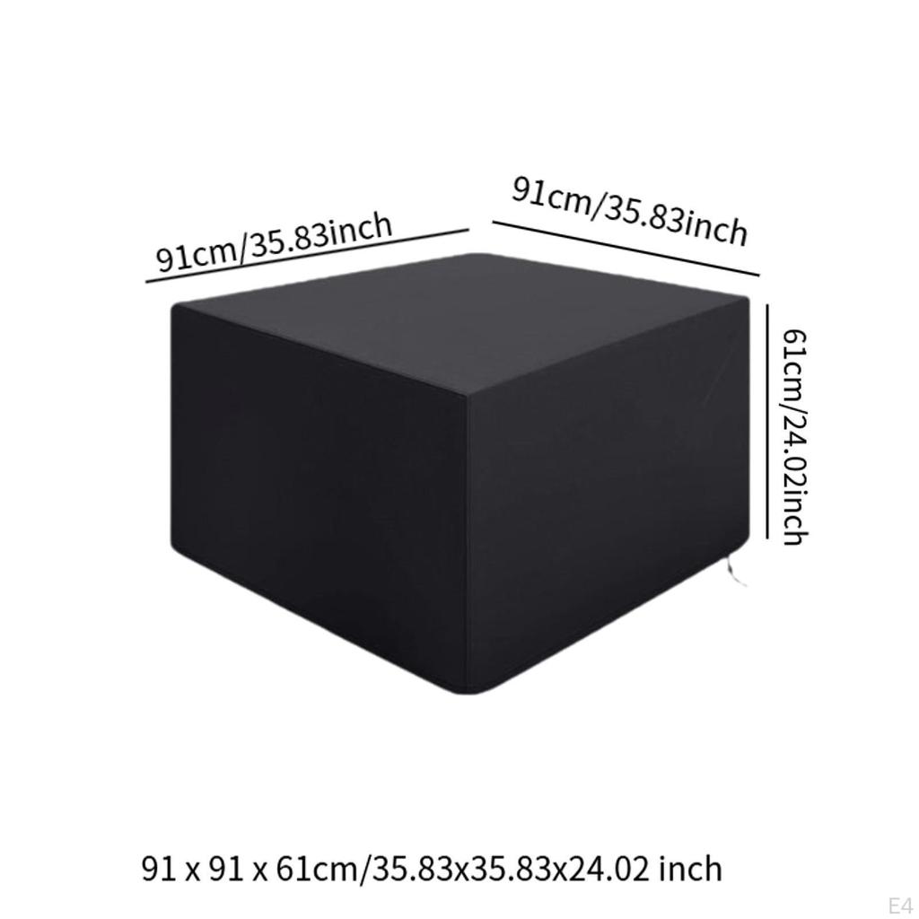 Fire Pit Cover Bowl 210D Oxford Cloth Outdoor Fireplace Heavy Duty Protection