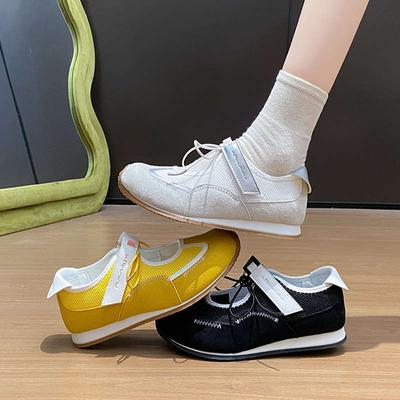 Некрасивые милые спортивные балетки для тренировок, летние сетчатые дышащие сандалии Мэри Джейн, повседневная обувь