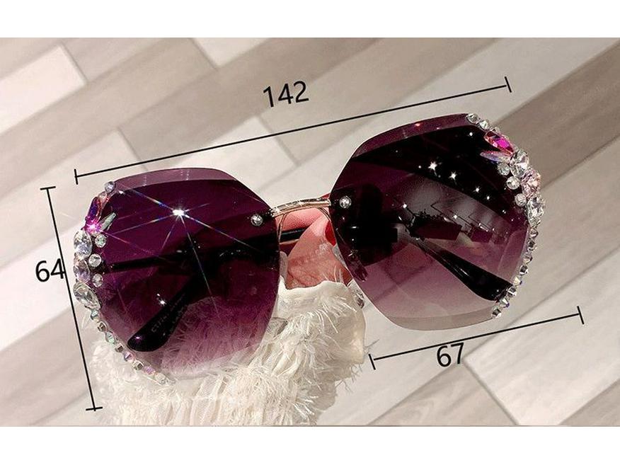 Женские солнцезащитные очки 2025 с защитой от УФ-лучей, с кристаллами и стразами - тренд в корейском стиле