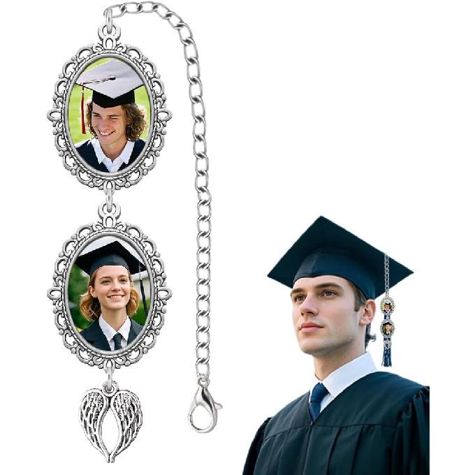 Personalized Graduation Tassel Photo Charm Memorial Graduation Cap Tassel