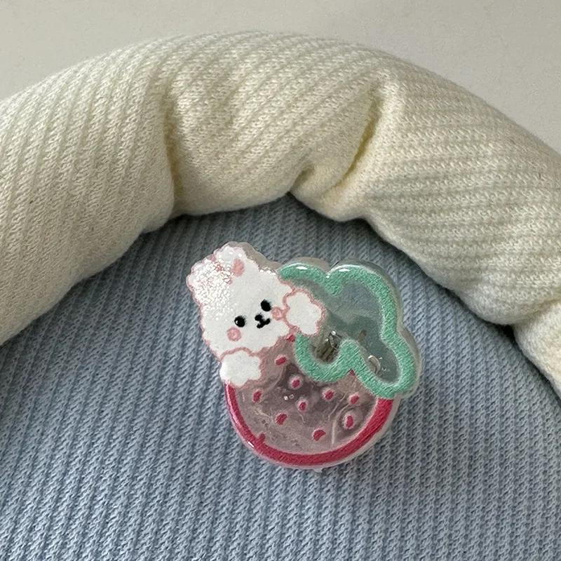 Супер милые маленькие заколки для волос для детей прозрачные акриловые заколки с мультяшными животными аксессуары для волос для девочек