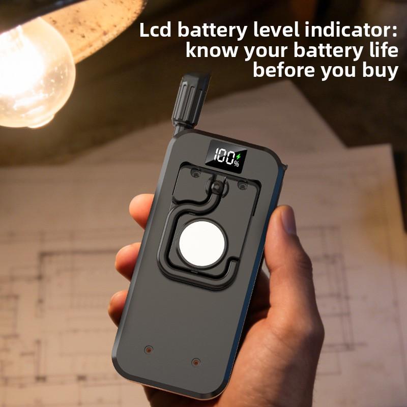 Cross-border New Magnetic ABS Work Light USB Charging COB Light Source Digital Display 360 Flexible Hosemultifunctional Car