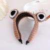 Knitted Animal for Frog Headwear Cartoon Big Eyes Hairband Cute Photo Props Fancy Dress Halloween Cosplay Accessories