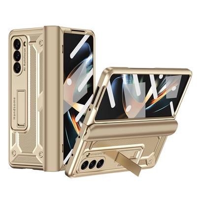 Бронированный ударопрочный магнитный флип-чехол для Samsung Galaxy Z Fold 5 5G Fold5 шарнирная передняя стеклянная пленка полная защита подставка держатель чехол