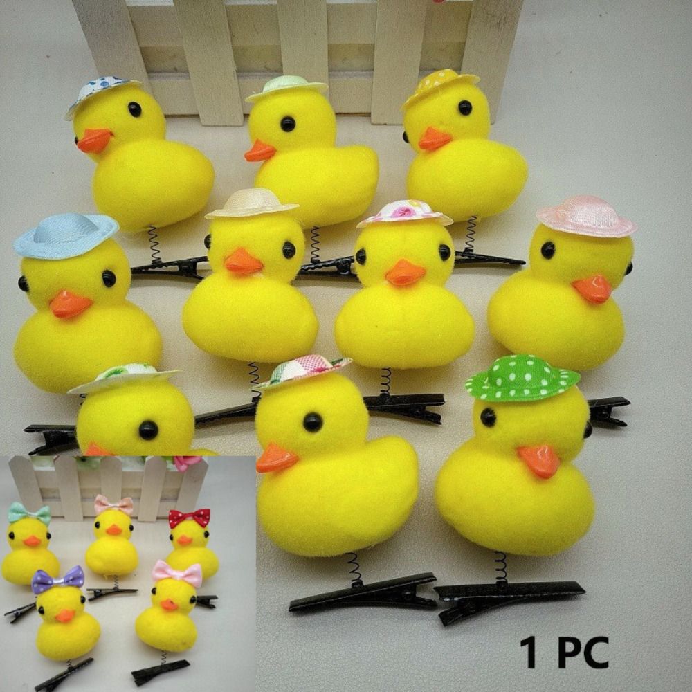 Little Yellow Duck Hair Clip Cartoon 3D Duckbill Clip DIY Spring Hair Clip Children Headwear