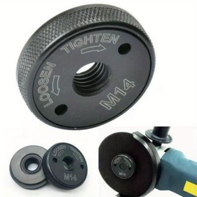 1 шт. Резьба M10/M14/5-8/11 Быстросъемная фланцевая гайка для угловой шлифмашины - Сверхпрочный металлический зажимной фланец с прижимной пластиной и стопорной гайкой, Безопасный инструмент