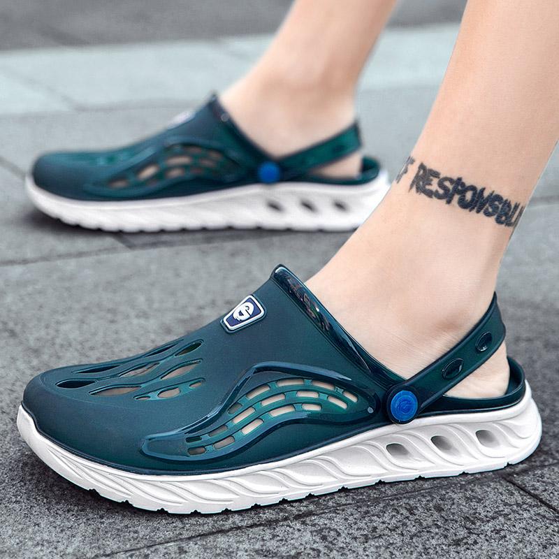 Summer Comfortable Men's Garden Clogs Male Outdoor EVA Injection Clogs Casual Sandal Men Beach Slippers Water Shoes Pool Sandals