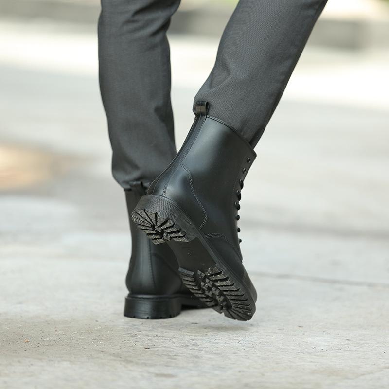 Мужские резиновые сапоги, черные ботинки челси для мужчин, водонепроницаемые ботинки из ПВХ на шнуровке, мужская обувь для дождливого дня, резиновые сапоги Botas Hombre