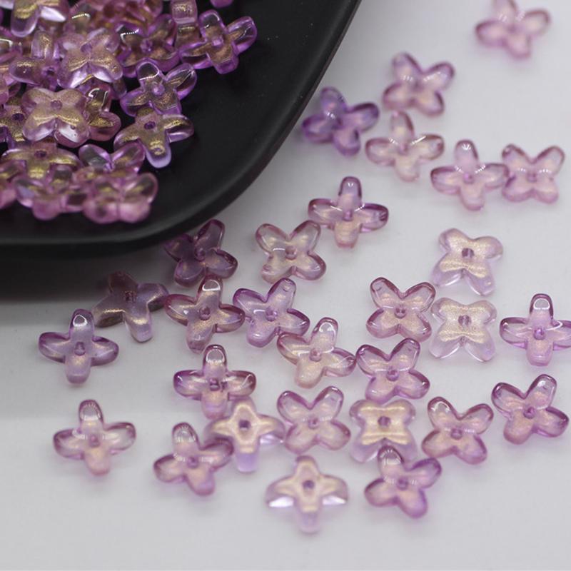 6x8 мм 50 шт. крест ароматный цветок форма хрустальное стекло свободные бусины-разделители для изготовления серег ювелирных изделий DIY ремесла