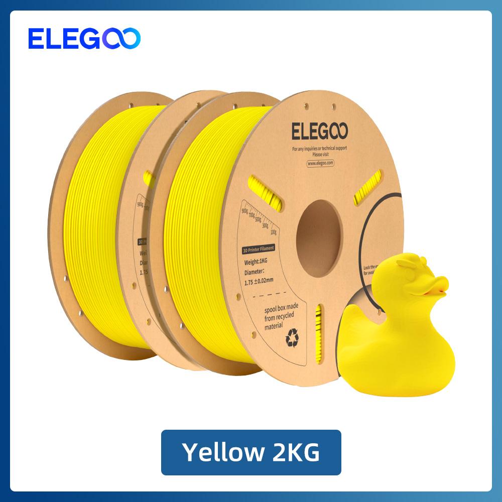 ELEGOO PLA+ Filament 1.75mm 3D PLA for 3D Printer Consumables Material Compatible with Most FDM Printers(1KG/Spool, 2.2 lbs)