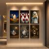 Ghost Canvas Gallery Wall Prints Starry Night Pumpkin Witch Dog Wall Art Dark Moody Halloween Farmhouse Holiday Home Decor Gift