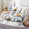 1Pc Cute Nordic Style Print Flannel Blanket, High quality Comfortable for All Seasons, Home Decor, Warmth and Comfort, Perfect for Christmas Gifts W24
